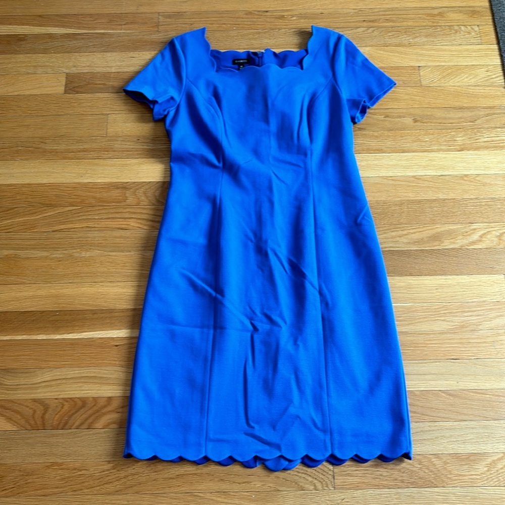 NWOT Talbots Ponte Scalloped Trimmed Dress